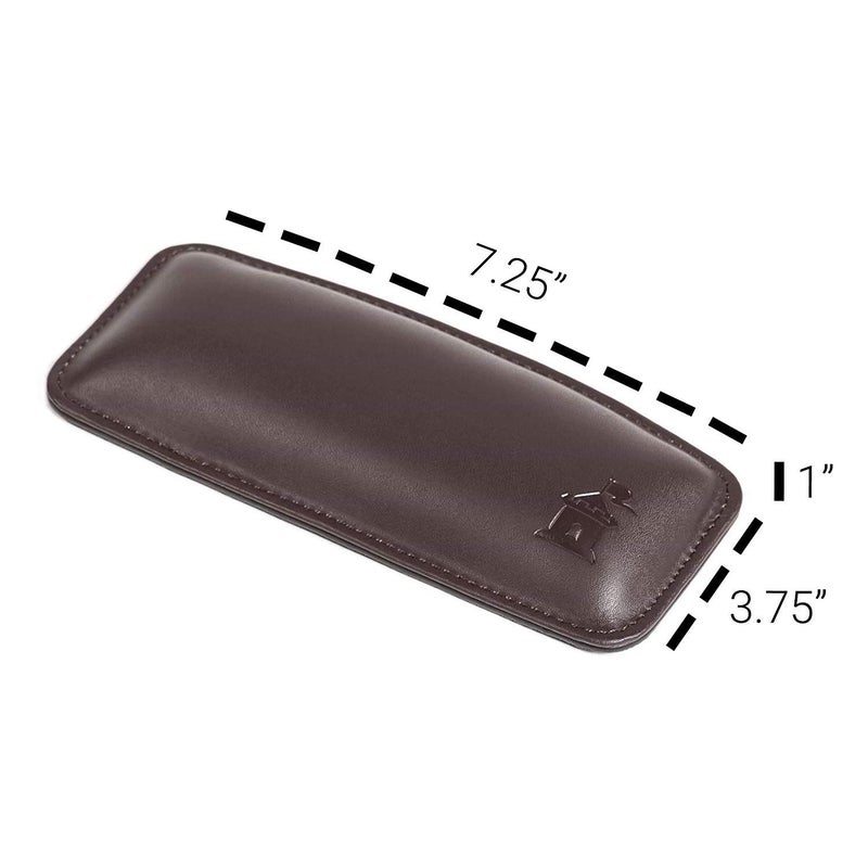 Castle Motte by Castle â€“ Leather Wrist Rest Cushion for Mice, Mouse Pads, and Laptops â€“ Ergonomic Durable Wrist Pad with Anti-Slip Rubber Base (Woodland) - Image 2